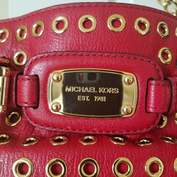 NWT Michael Kors Grommet leather handbag - Picture 5 of 8